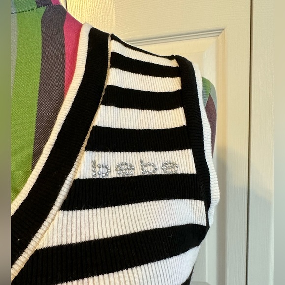 Bebe Black & white striped tank top - M - Picture 3 of 4